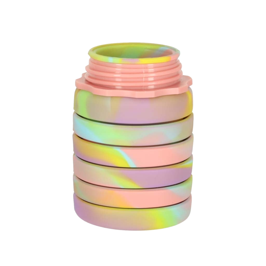 Folding Silicone Sports Water Bottle, 500ml, Rainbow