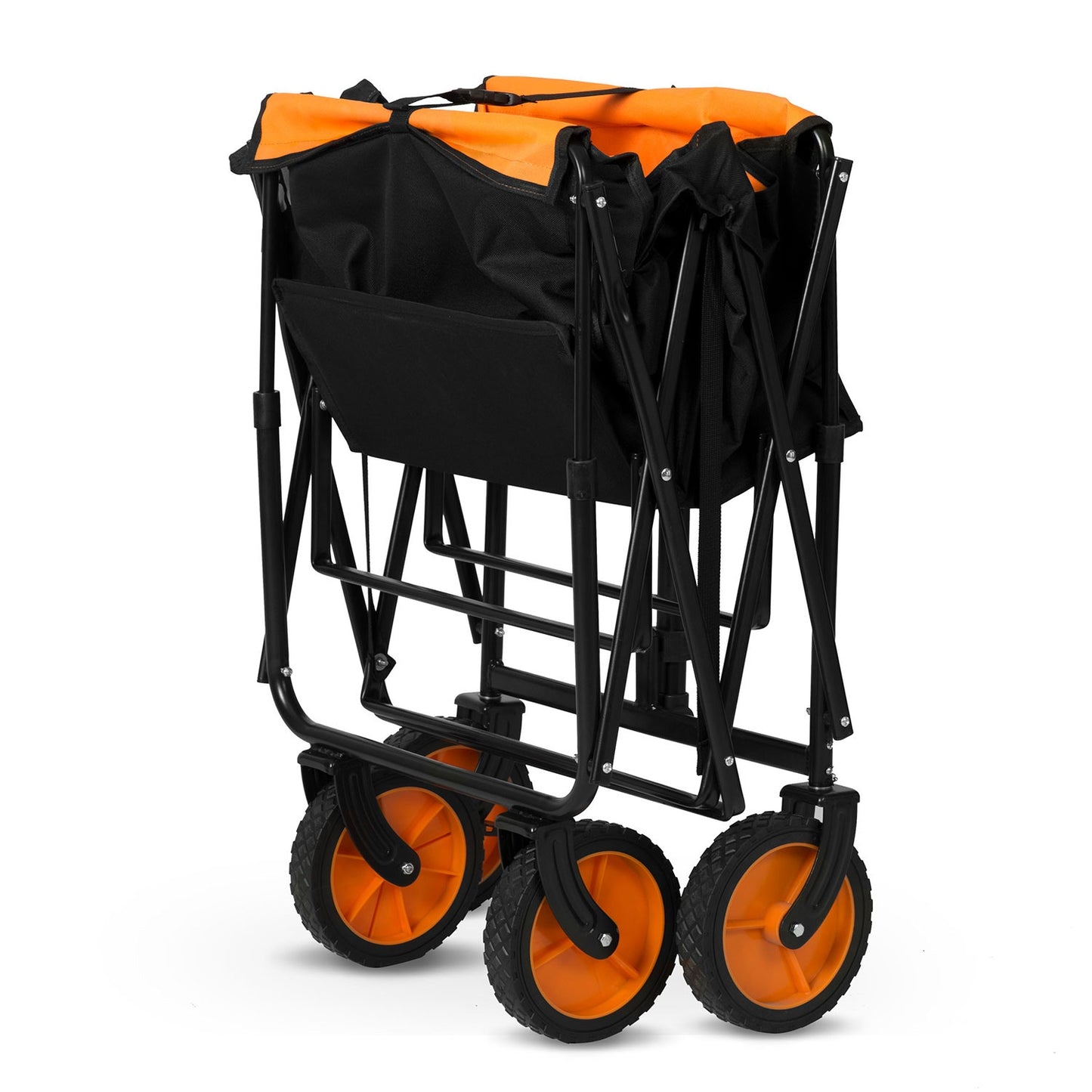 Folding Transport Cart with Mesh, 100L Capacity