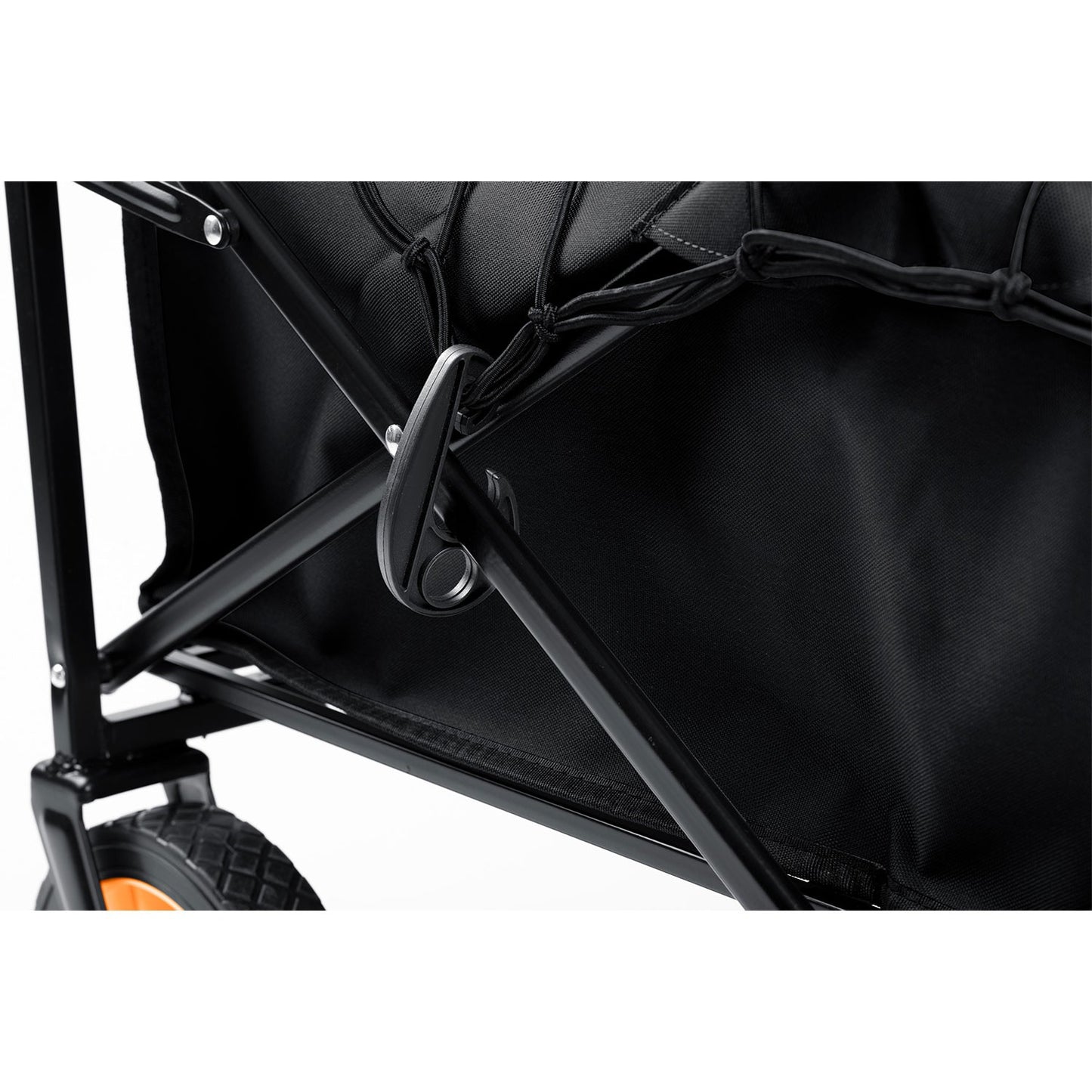Folding Transport Cart with Mesh, 100L Capacity