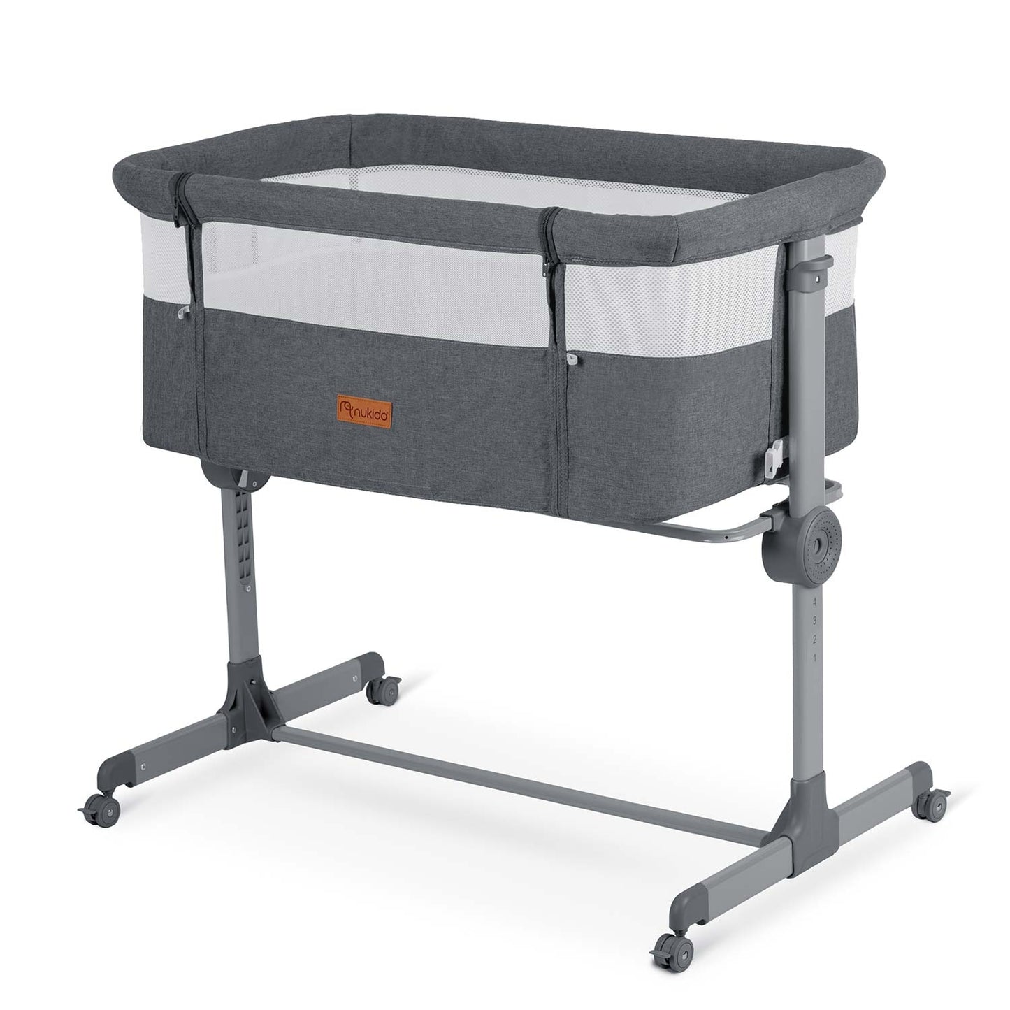 Folding Travel Baby Crib with Co-Sleeper Feature