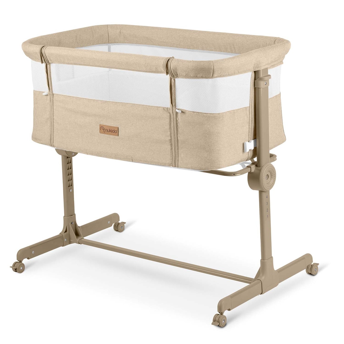 Folding Travel Baby Crib with Co-Sleeper Feature