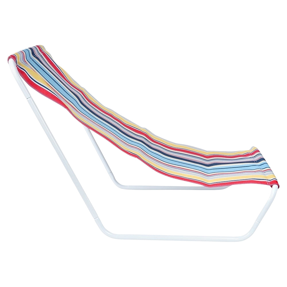 Folding beach chair with metal, comfort and handle bag