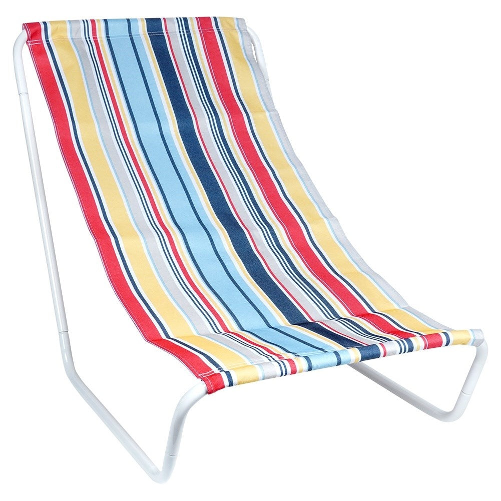 Folding beach chair with metal, comfort and handle bag