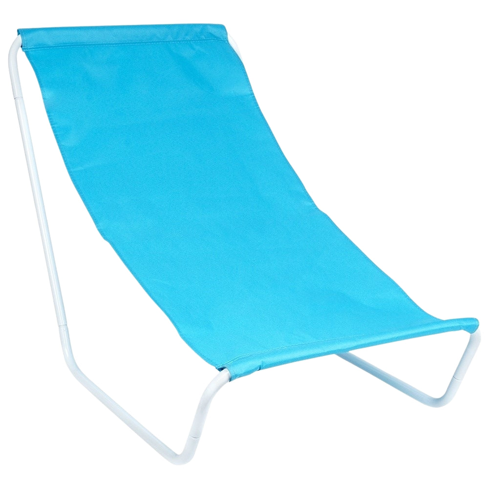 Folding beach chair with metal frame and carry bag