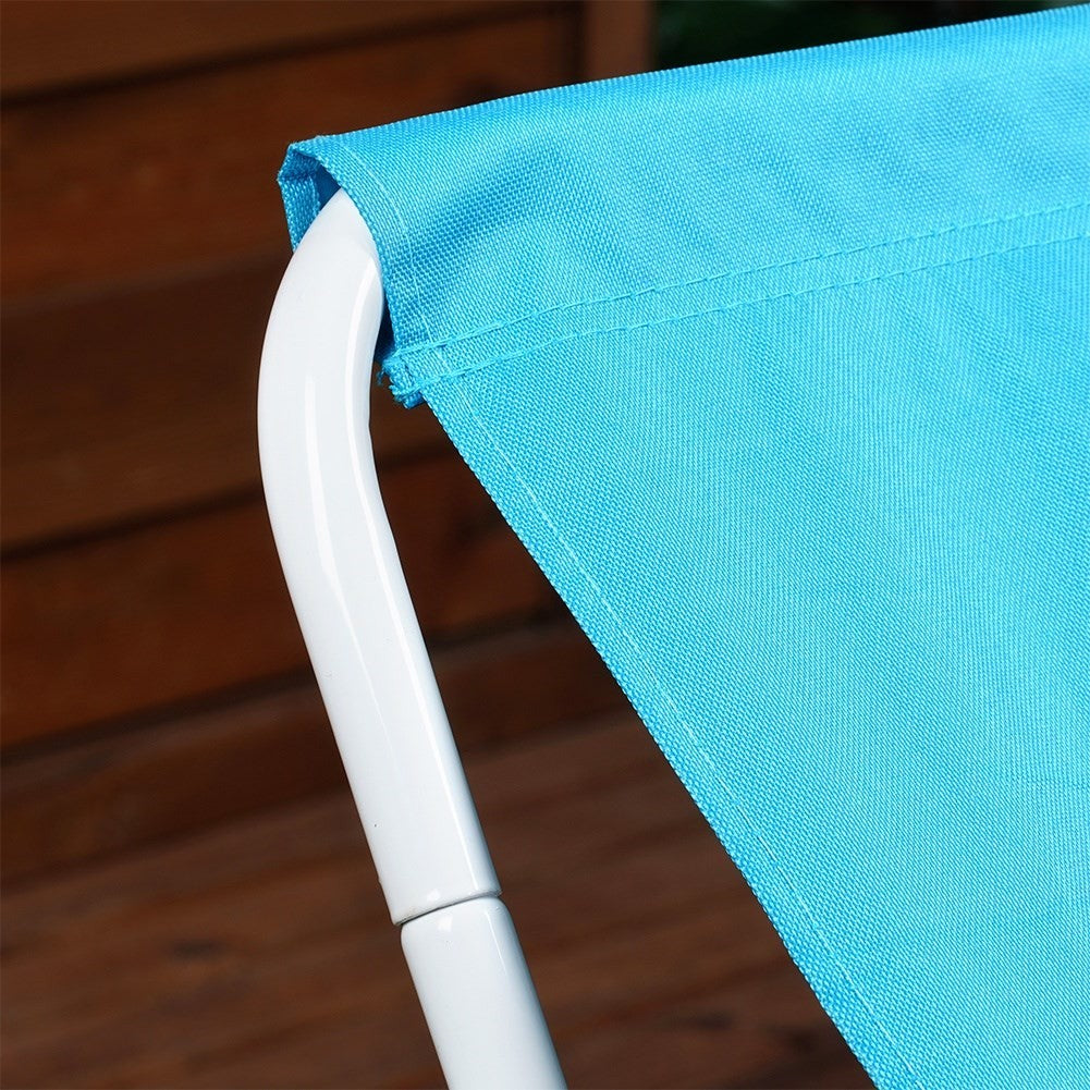 Folding beach chair with metal frame and carry bag