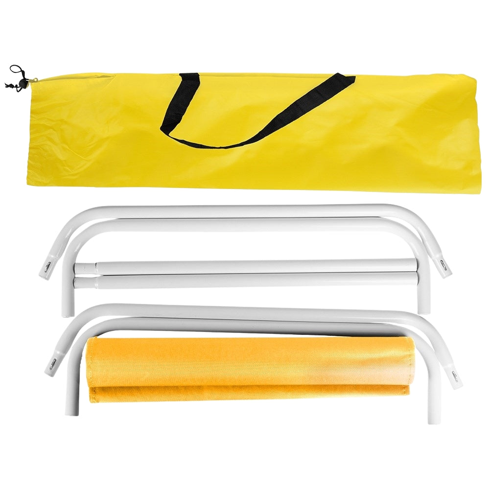Folding beach chair with metal frame and carry bag