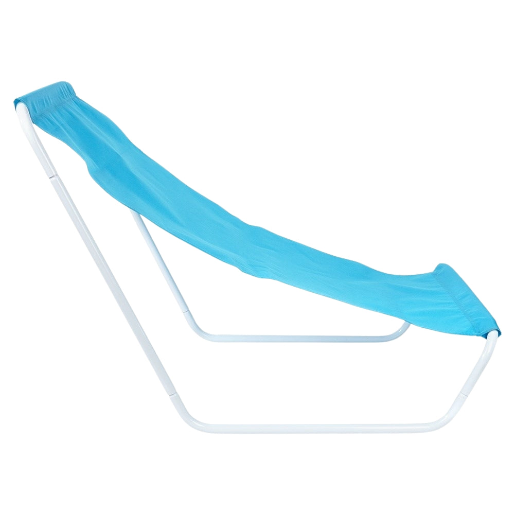 Folding beach chair with metal frame and carry bag
