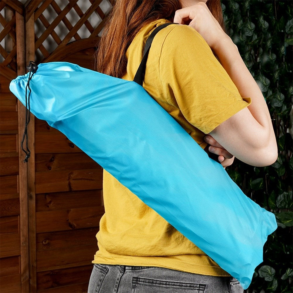 Folding beach chair with metal frame and carry bag