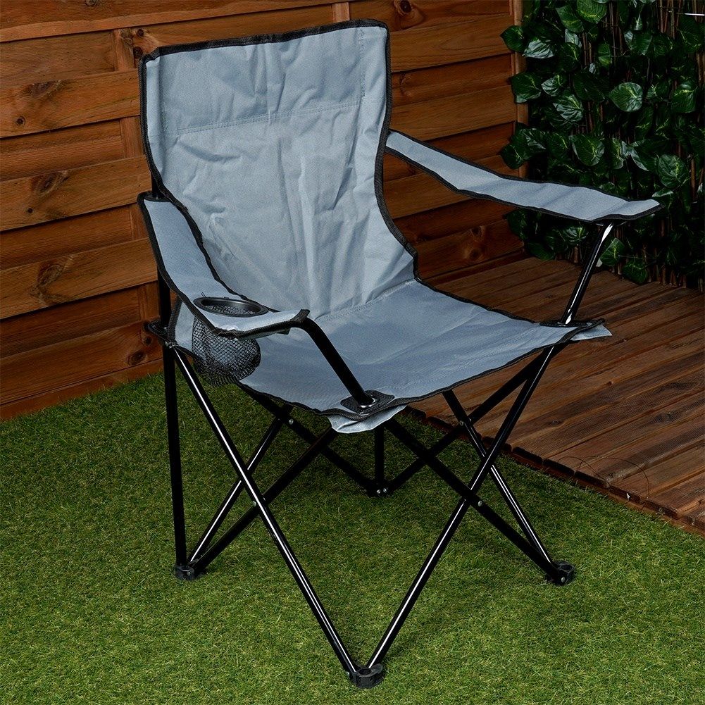 Folding camping chair for beach and fishing, durable and robust