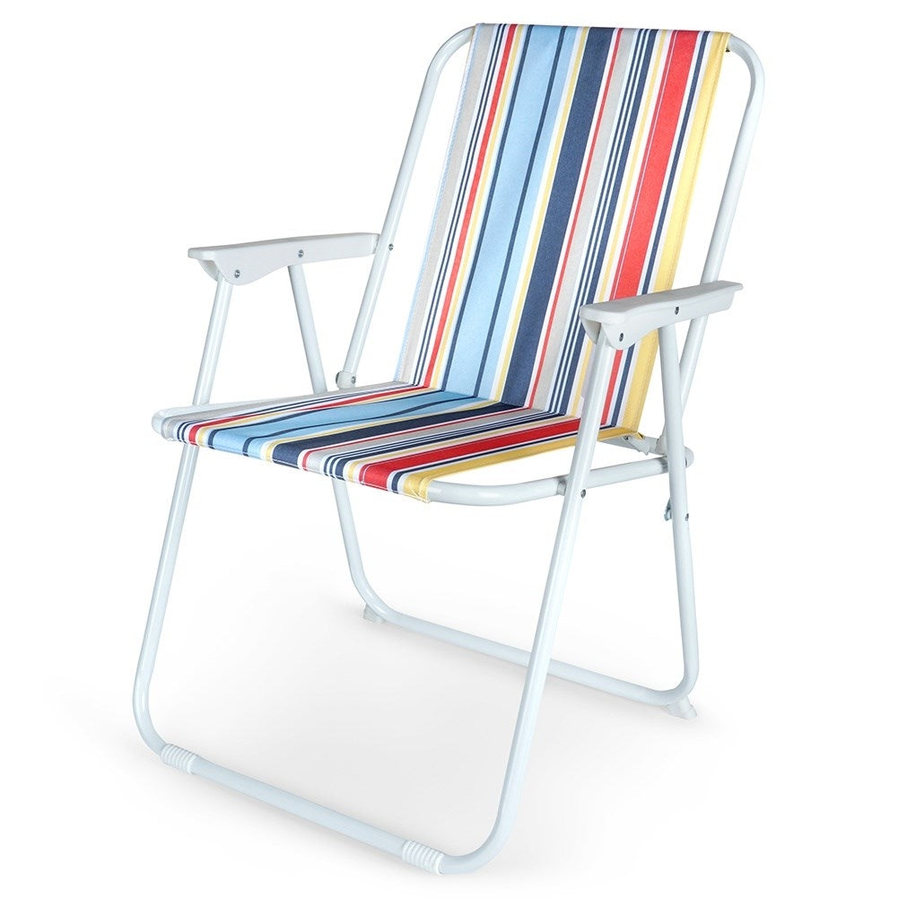 Folding camping chair for beach and fishing, sturdy and comfortable