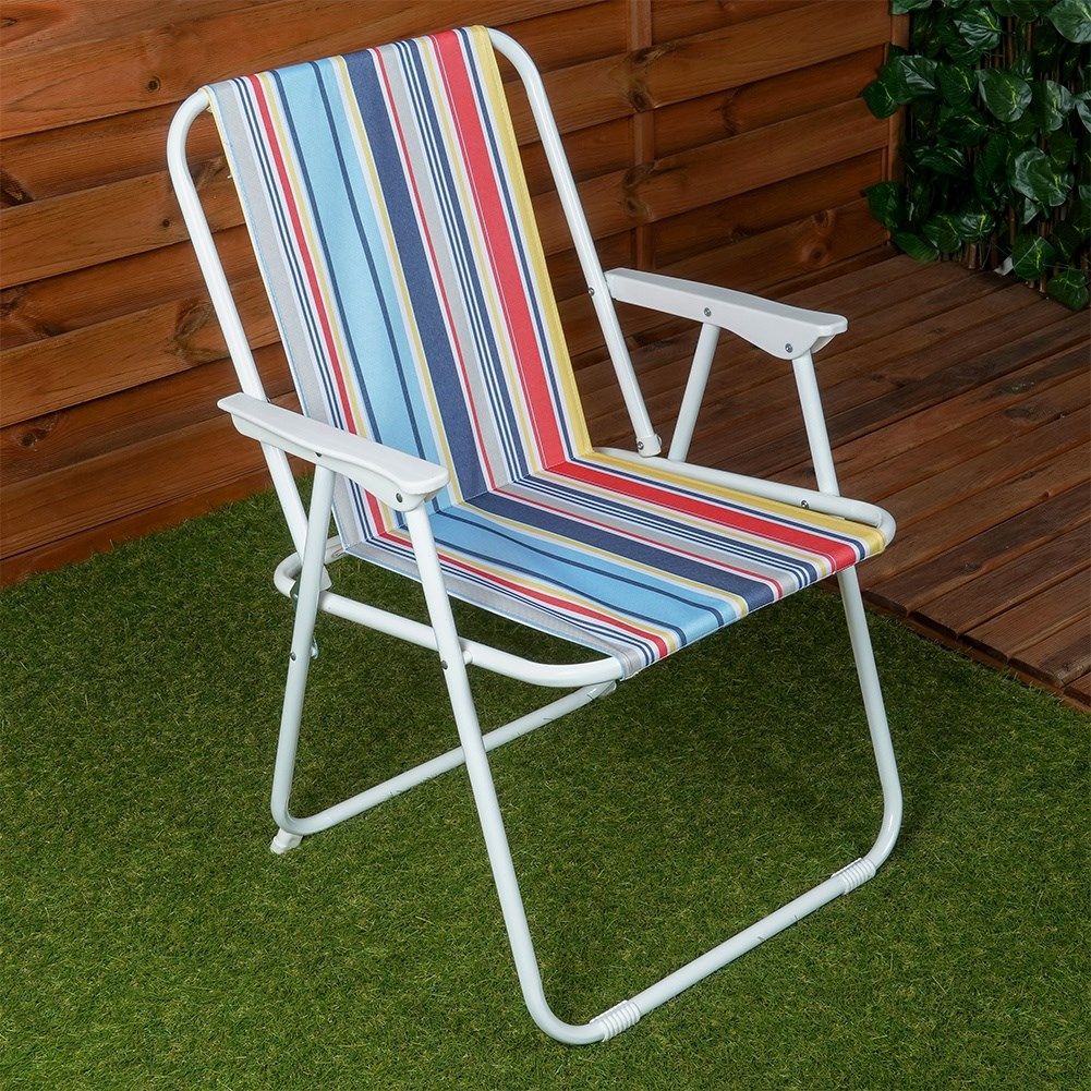 Folding camping chair for beach and fishing, sturdy and comfortable