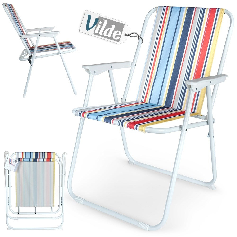 Folding camping chair for beach and fishing, sturdy and comfortable