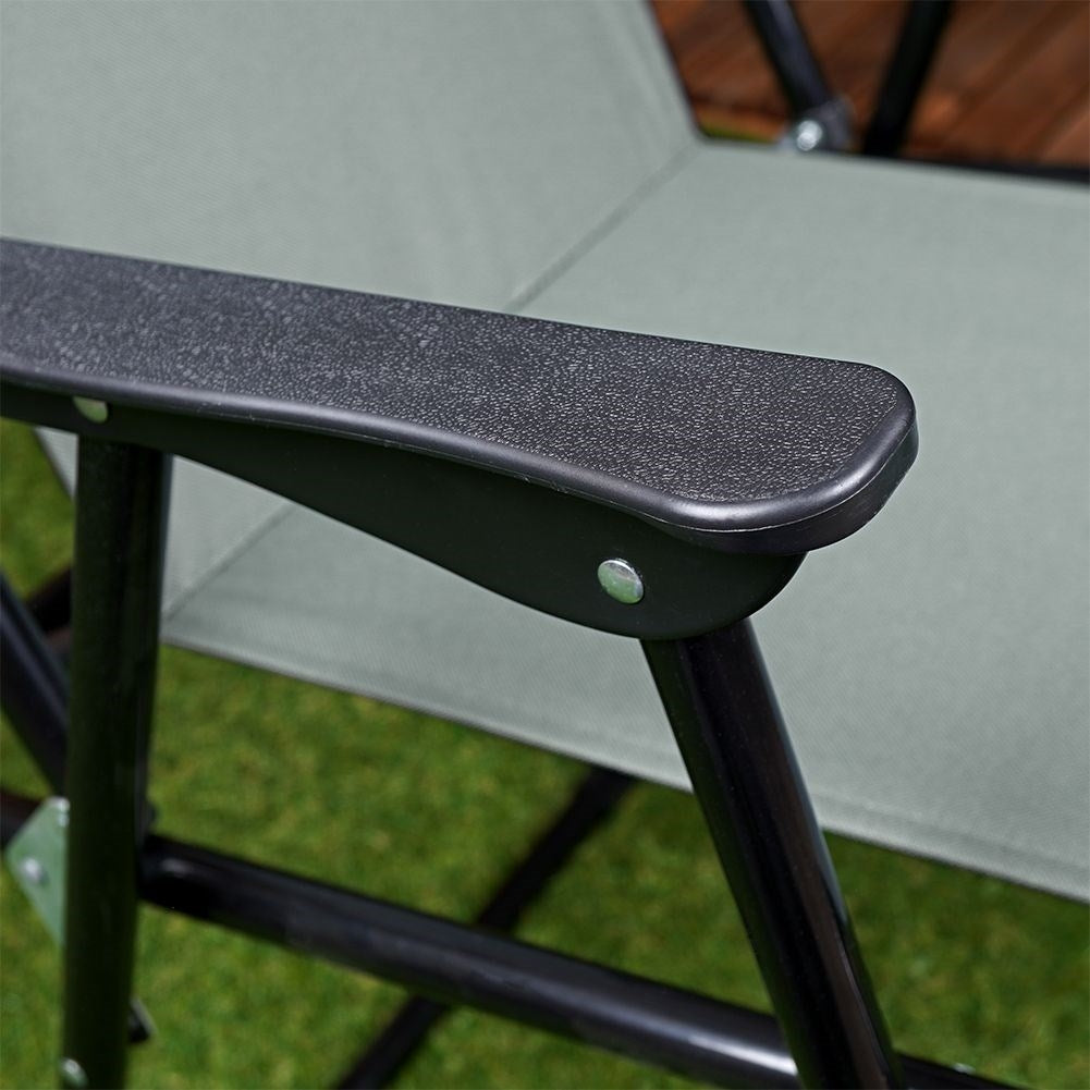Folding camping chair for beach and fishing with armrests