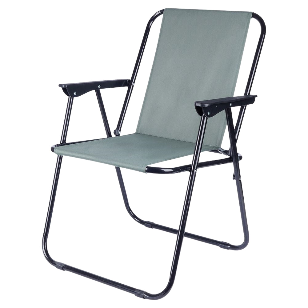 Folding camping chair for beach and fishing with armrests