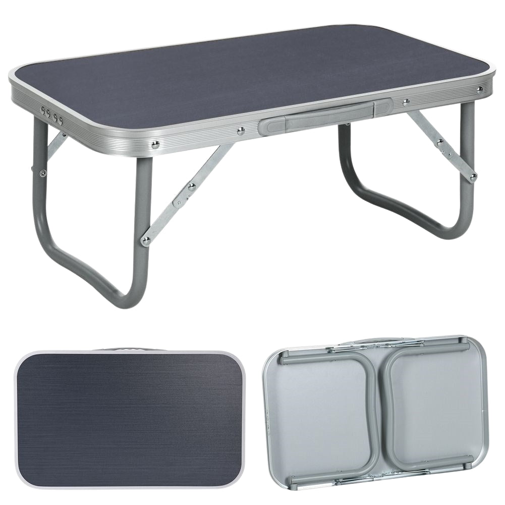 Folding camping table: weatherproof, compact, aluminum legs