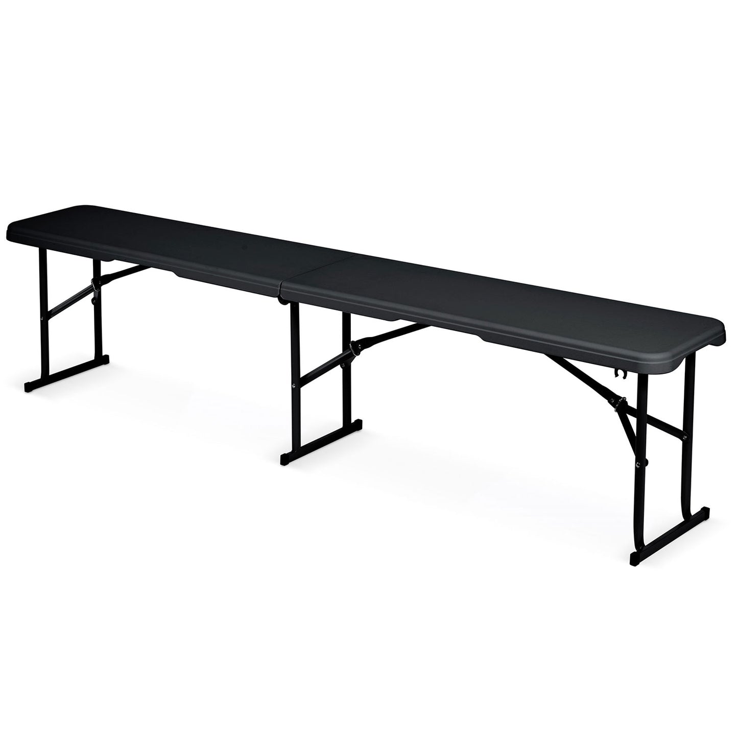 Folding catering garden bench 180 cm Plonos black