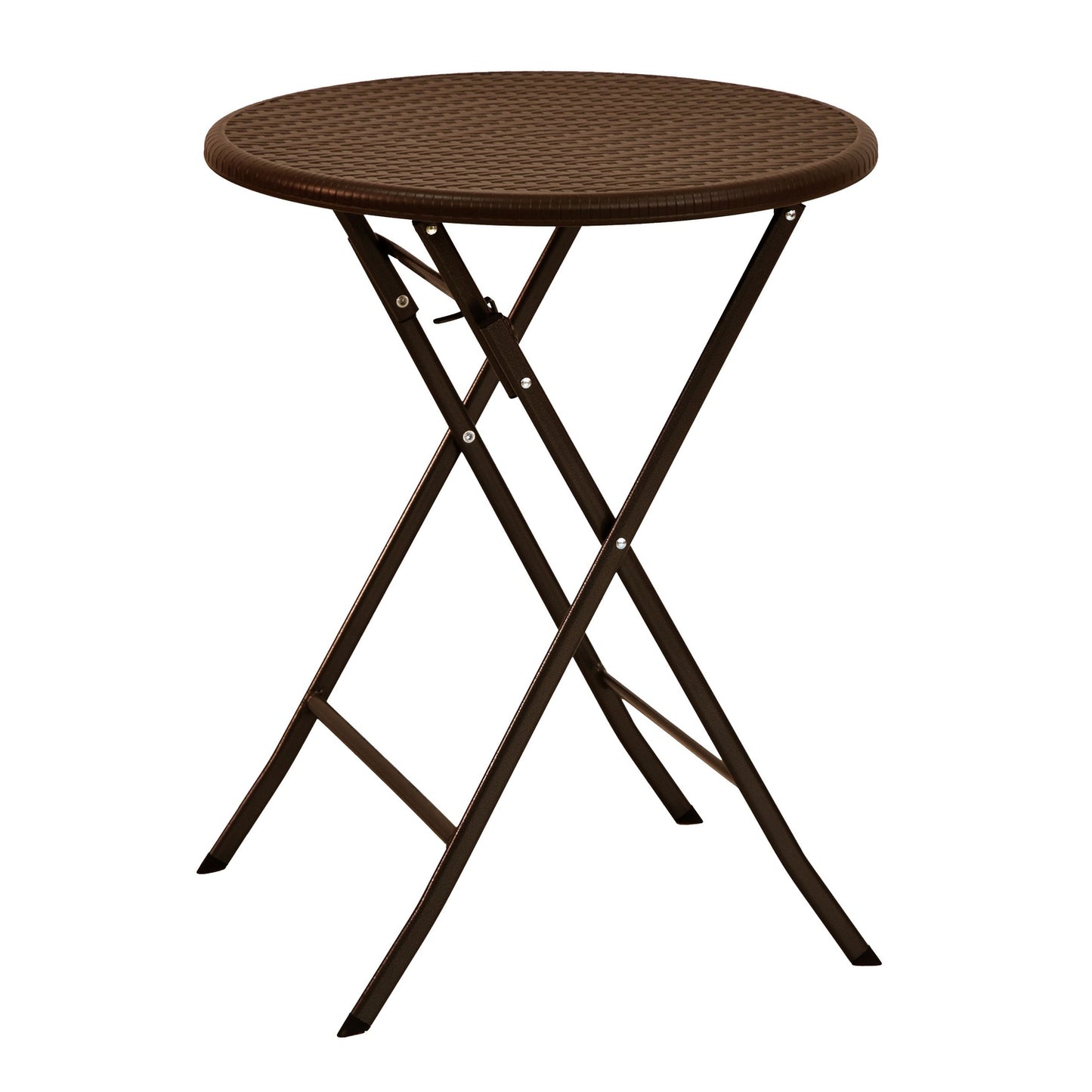 Folding coffee table, rattan garden table, 60 cm