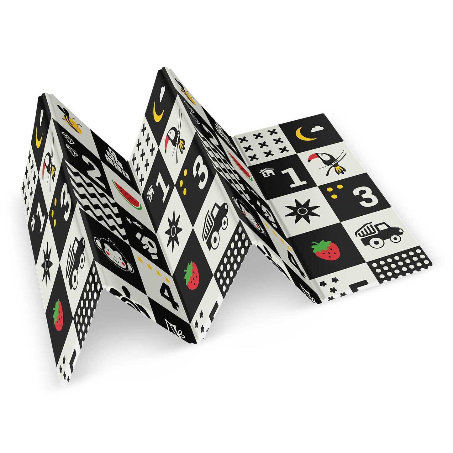 Folding foam mat 200 x 180 x 1 cm Nukido NK-340 Ocean & Numbers