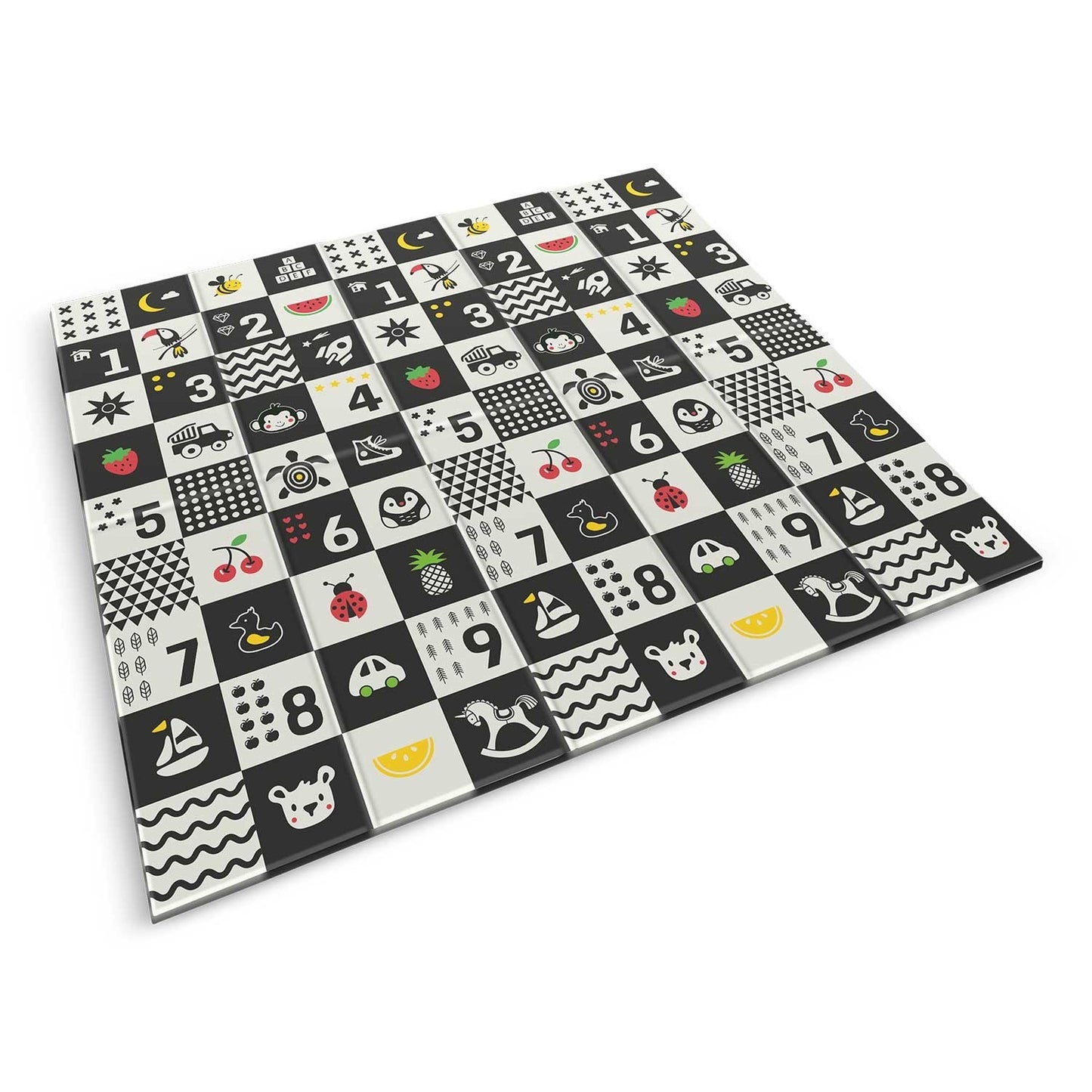 Folding foam mat 200 x 180 x 1 cm Nukido NK-340 Ocean & Numbers