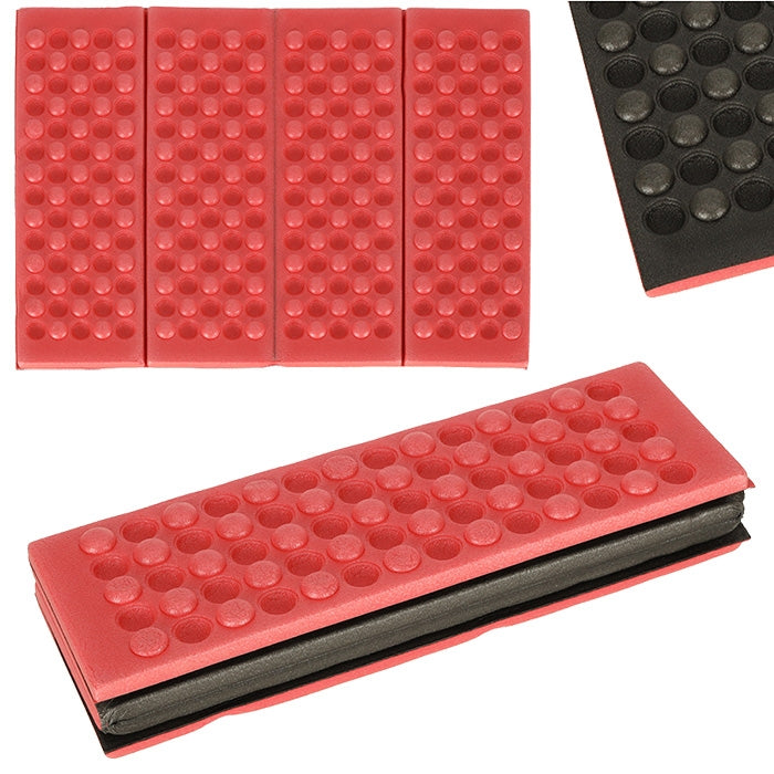 Folding foam mat for tourist seating red