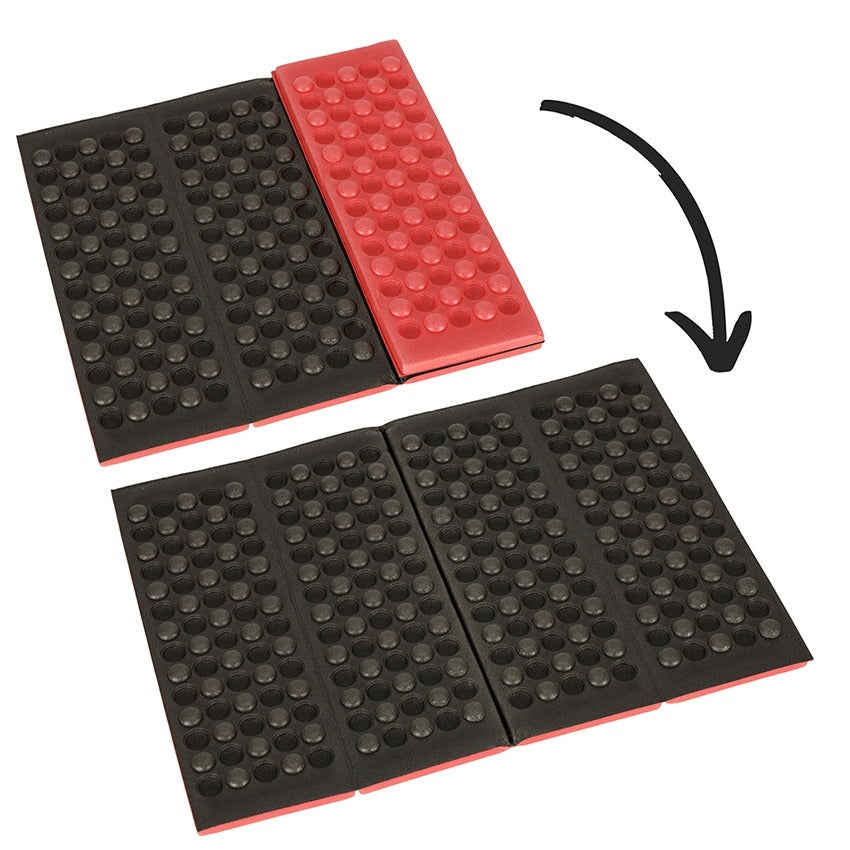 Folding foam mat for tourist seating red
