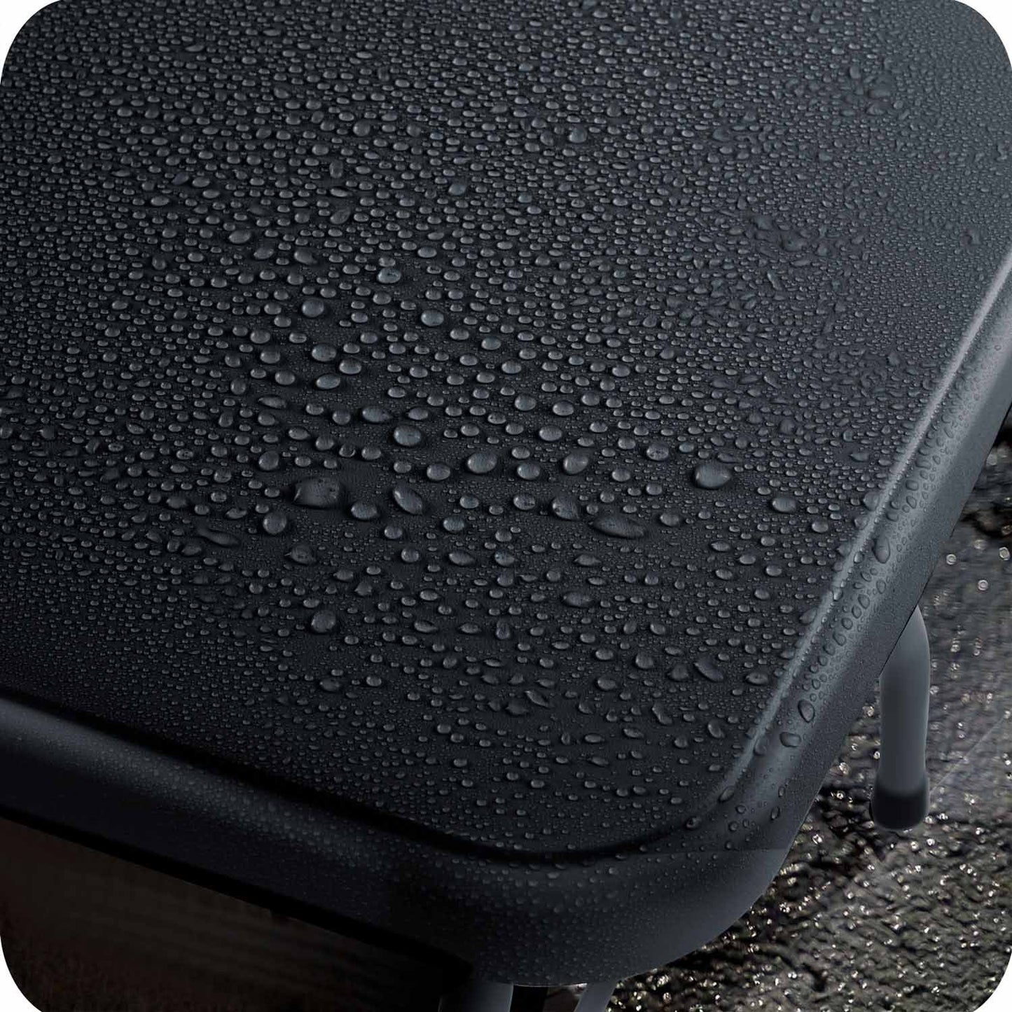 Folding garden catering table 180 cm Plonos black