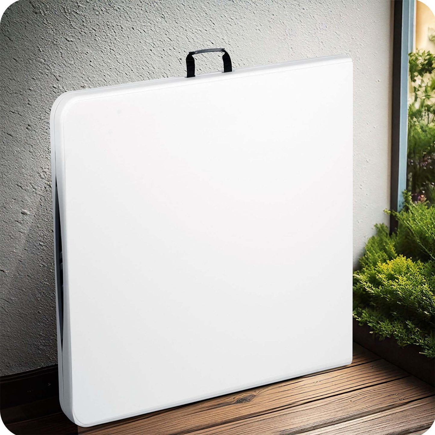 Folding garden catering table 244 cm Plonos white