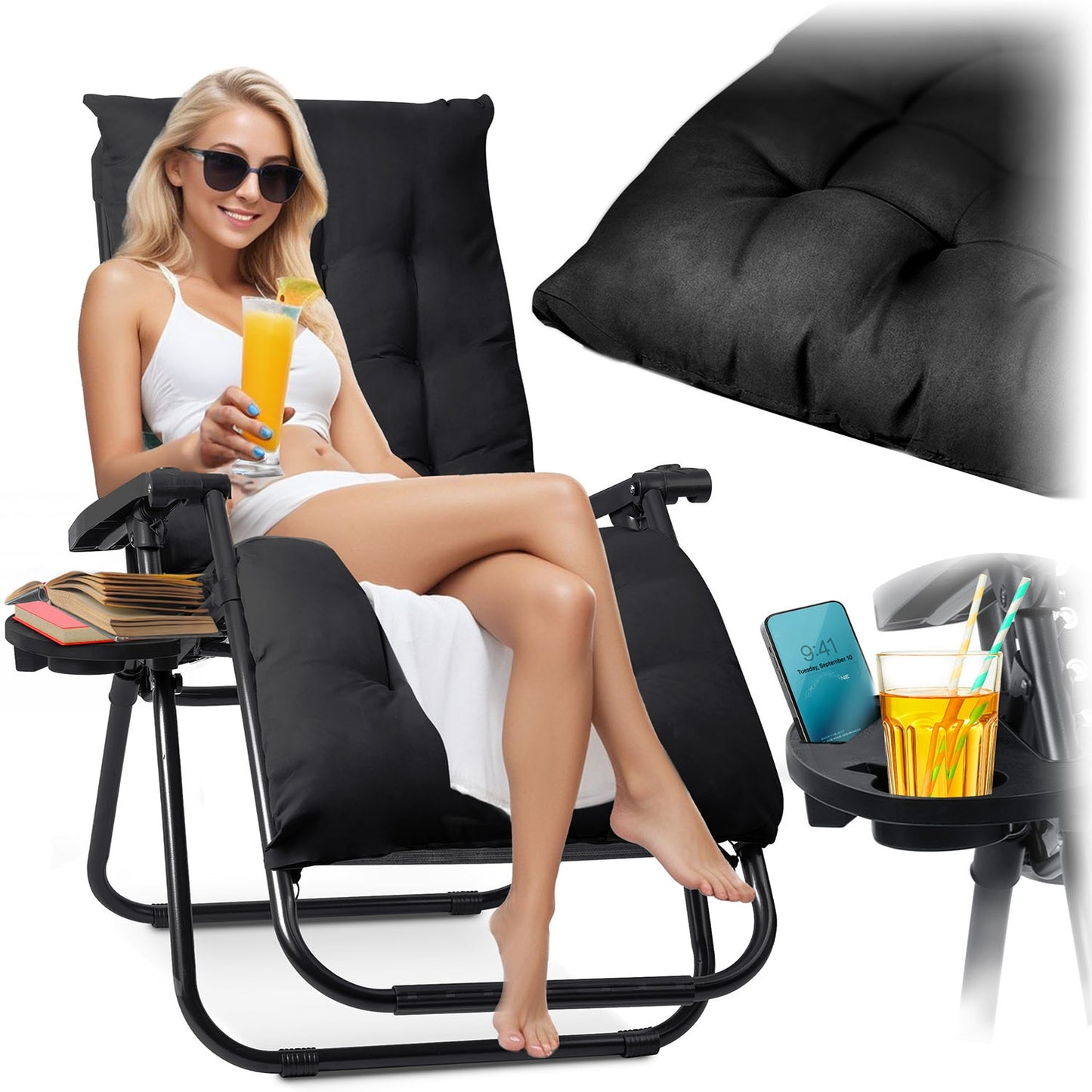 Folding garden chair with cushion Sofotel ChillWell