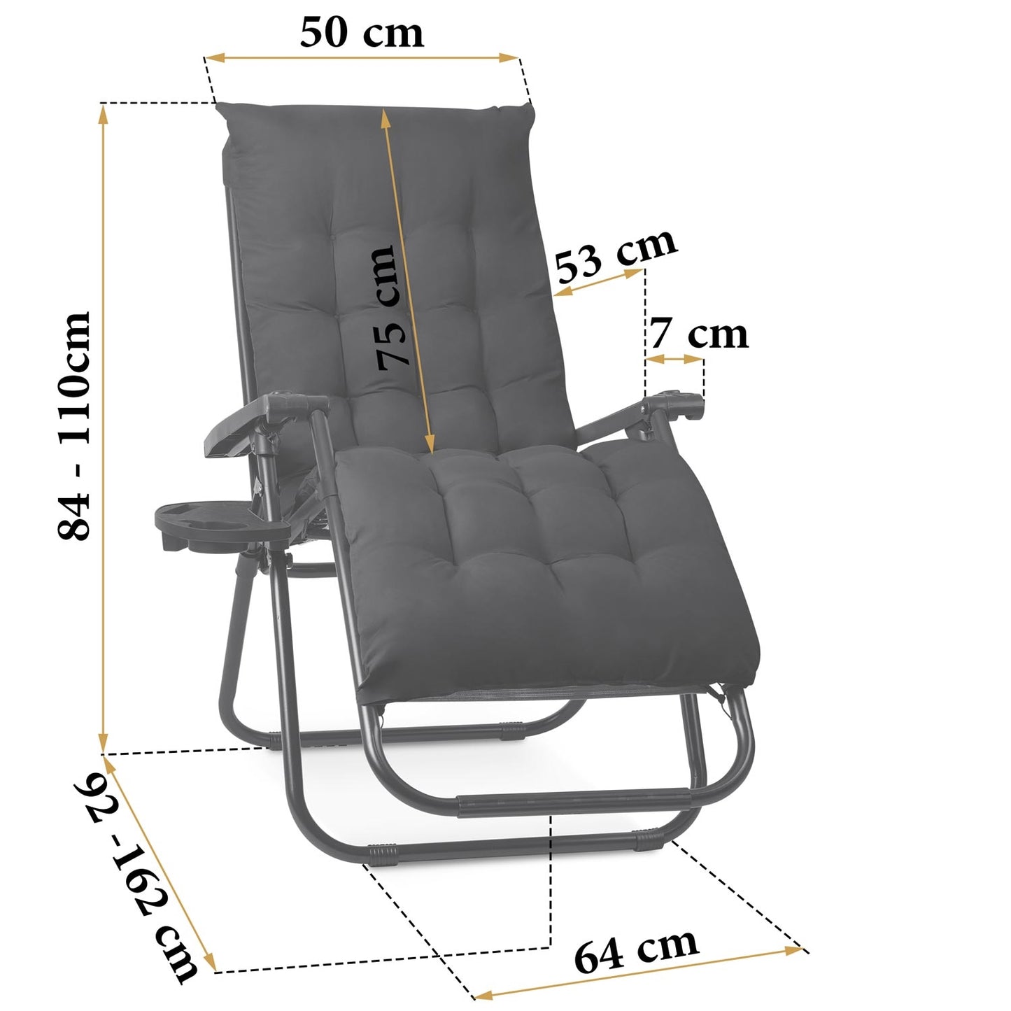 Folding garden chair with cushion Sofotel ChillWell