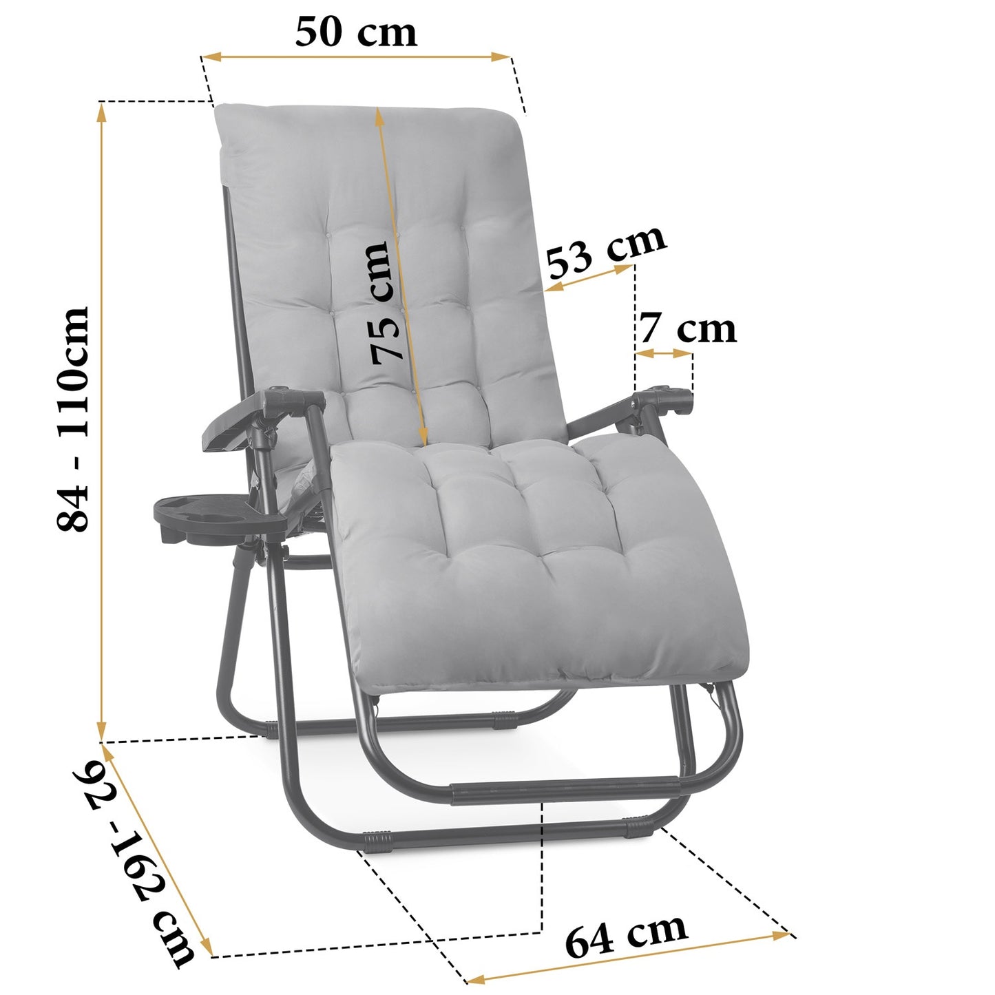 Folding garden chair with cushion Sofotel ChillWell
