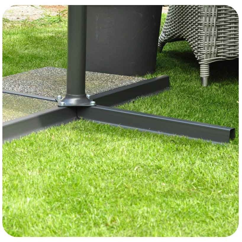 Folding garden parasol 6 sections green 350 cm