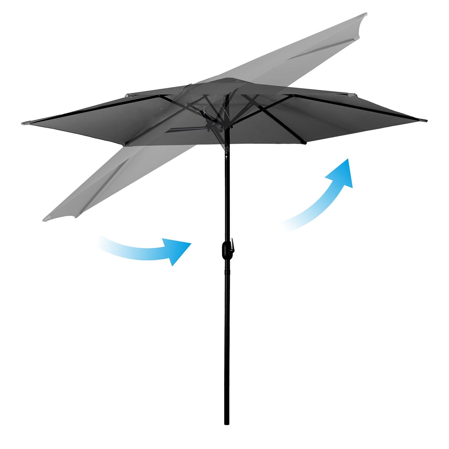 Folding garden umbrella 6 segments 300 cm with cover Plonos PL-884