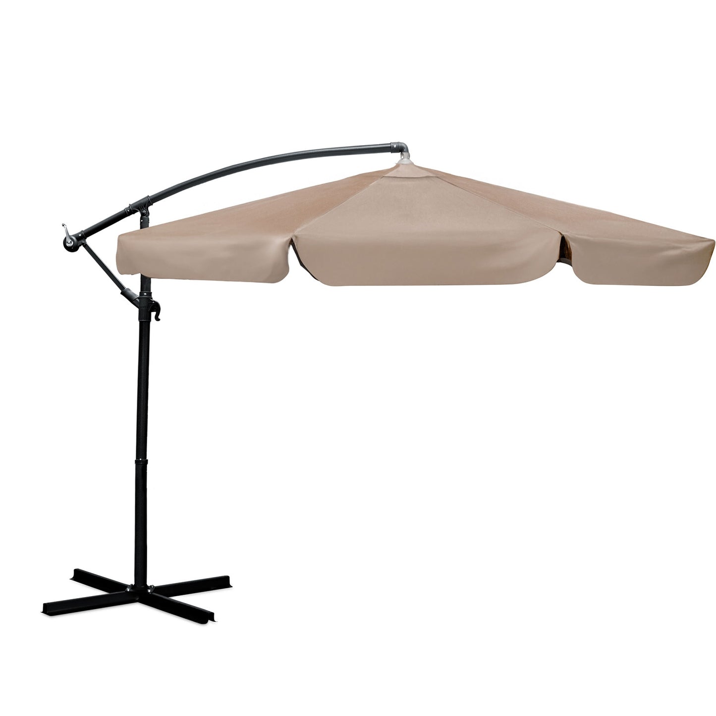 Folding garden umbrella 6 segments 350 cm with cover Plonos PL-880