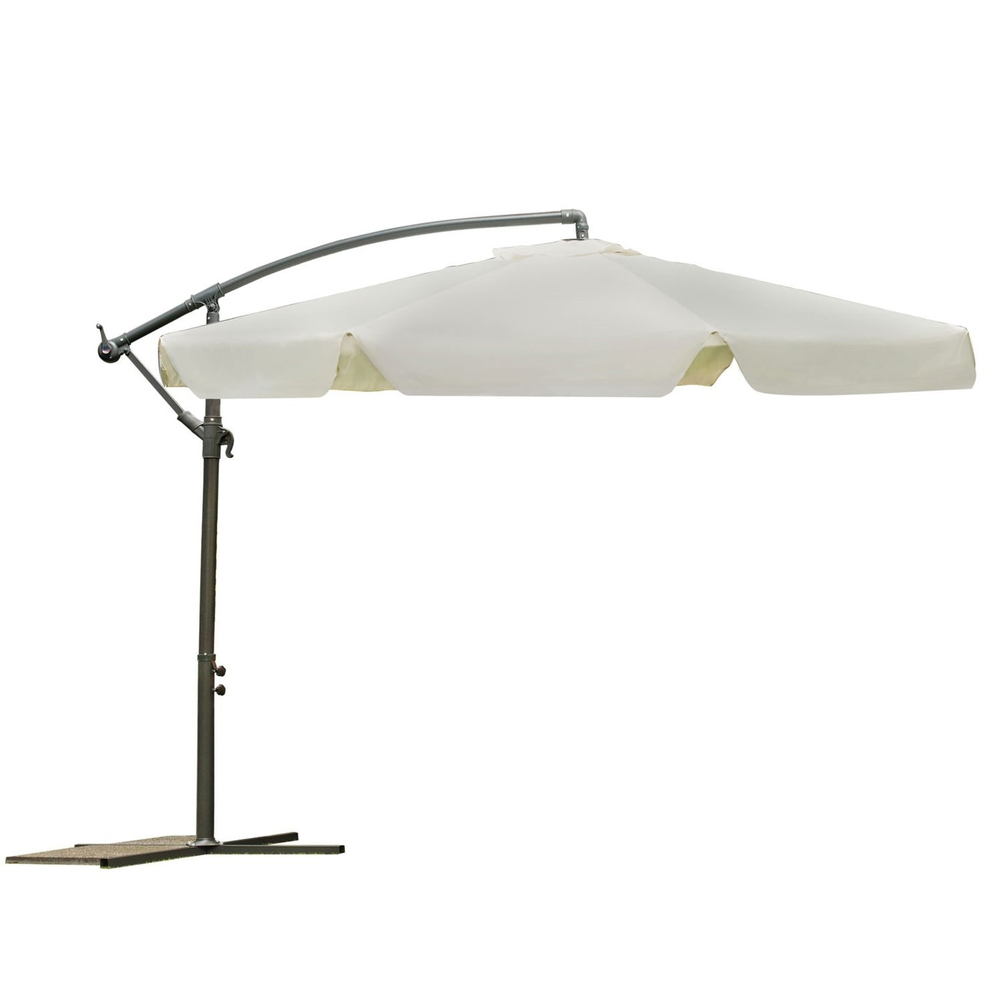 Folding garden umbrella 8 segments beige 350cm