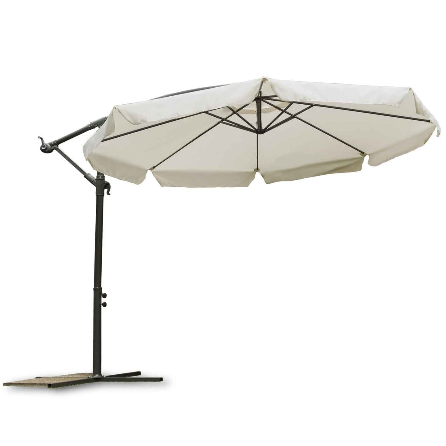 Folding garden umbrella 8 segments beige 350cm