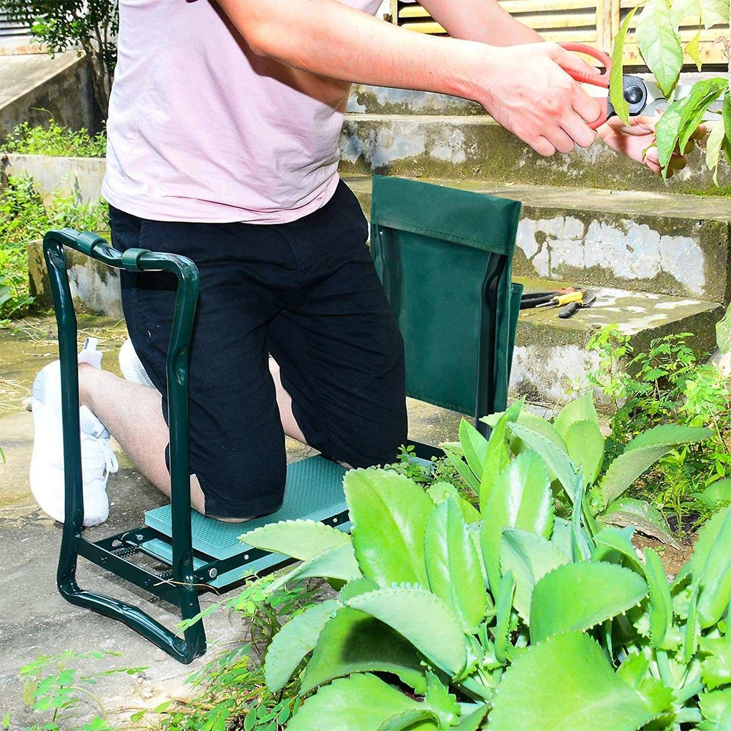 Folding kneeler - 2-in-1 garden stool