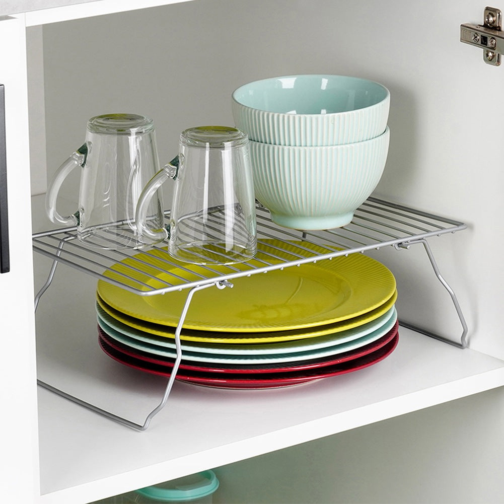 Folding metal kitchen shelf, gray, 37x21x13.5 cm