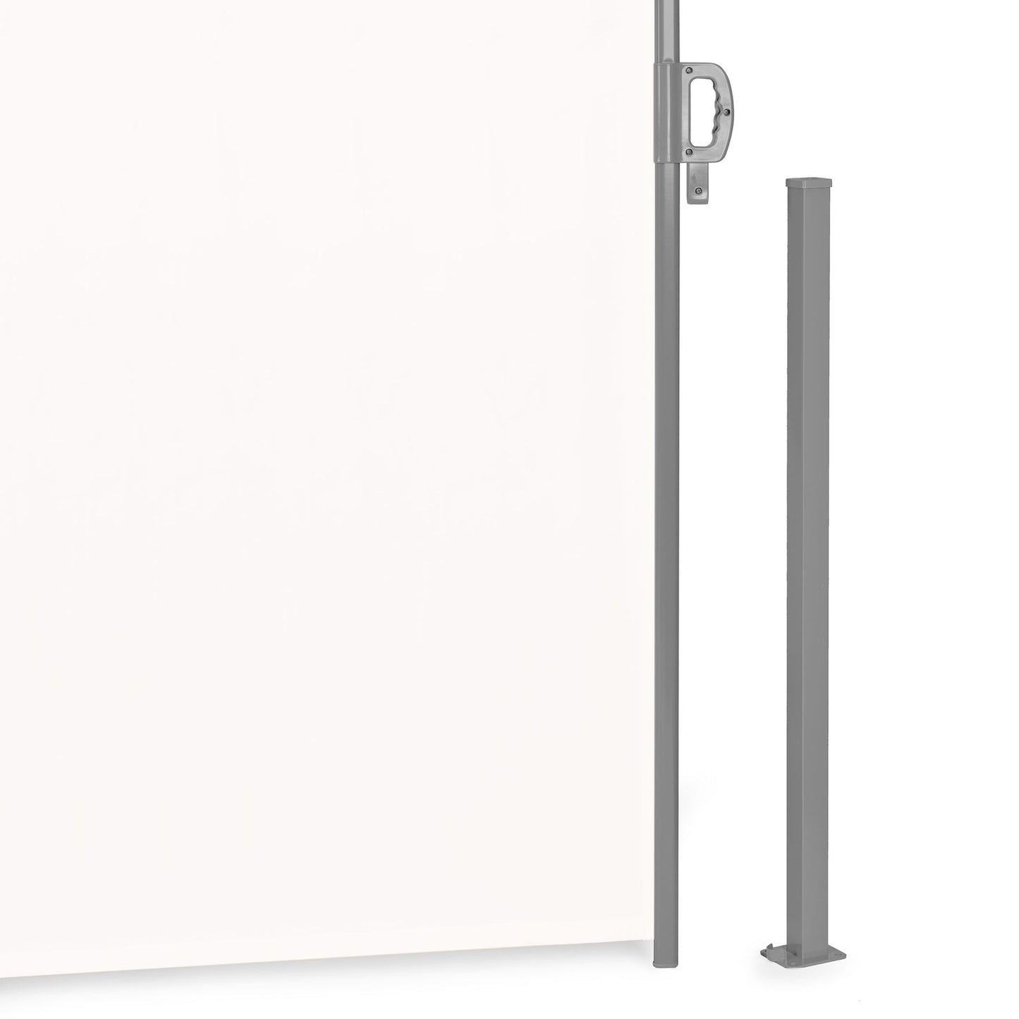 Folding side awning, roller blind, screen for the garden, terrace, beige