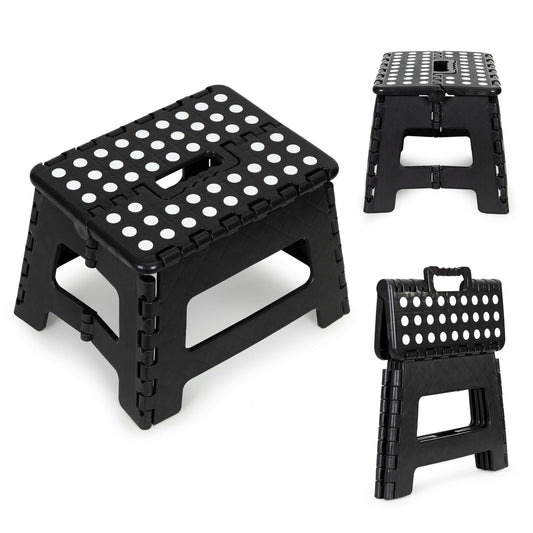 Folding stool, 1-step plastic stool, 22 cm