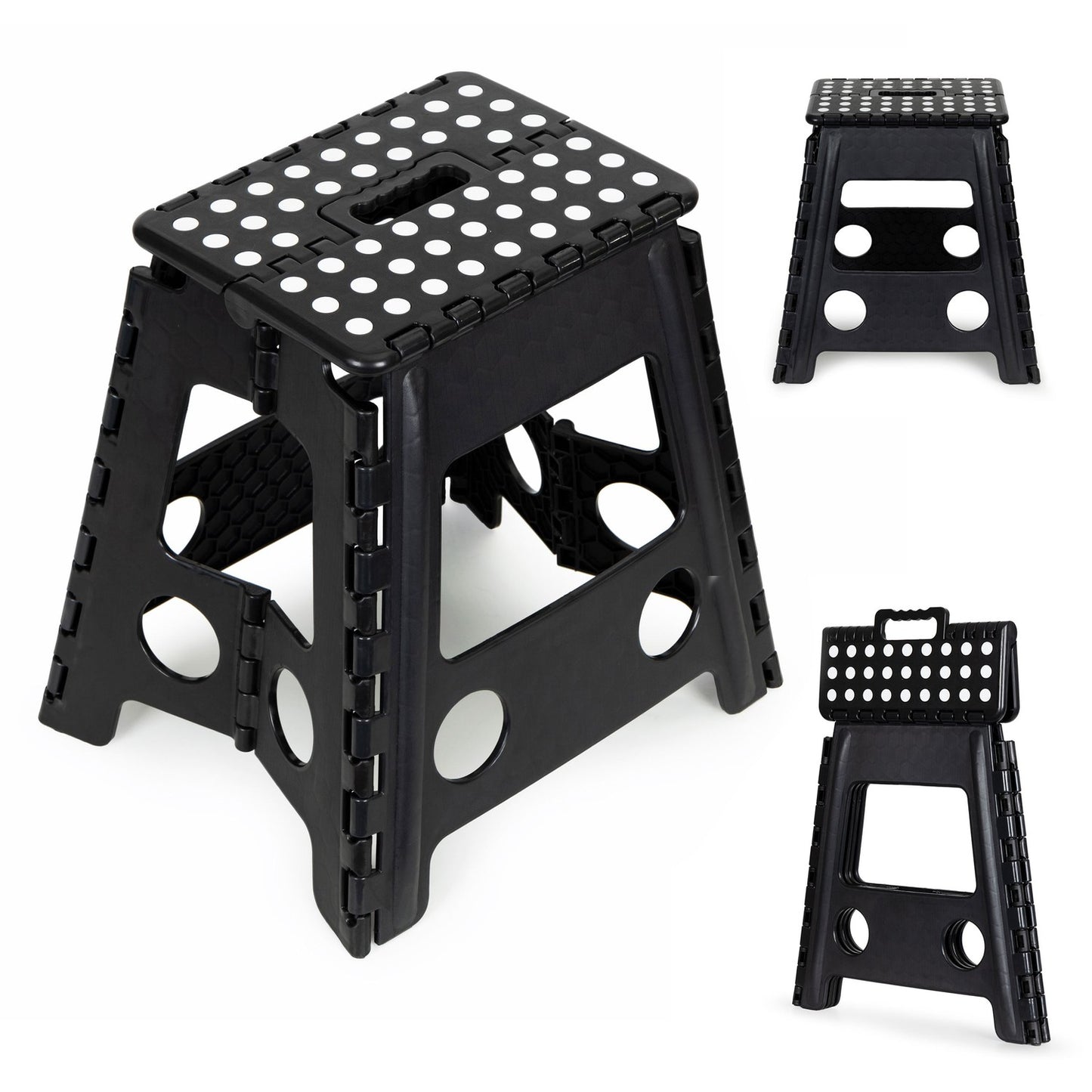 Folding stool, 1-step plastic stool, 39 cm