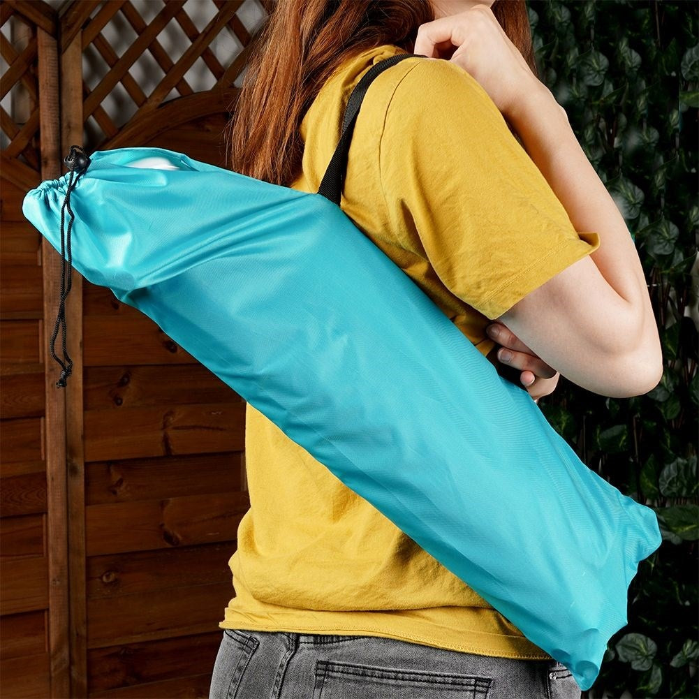 Folding sun lounger with metal frame and carrying bag