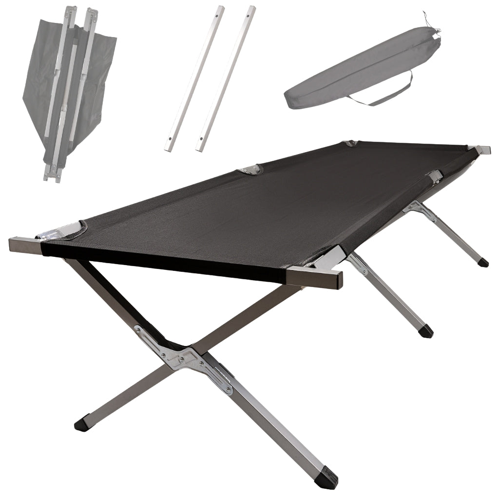 Folding touring field bed canada black
