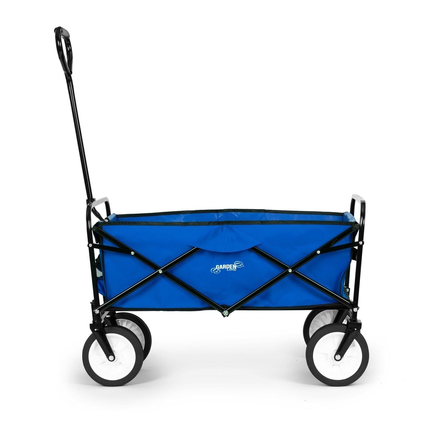 Folding transport trolley large beach garden trolley 70kg blue