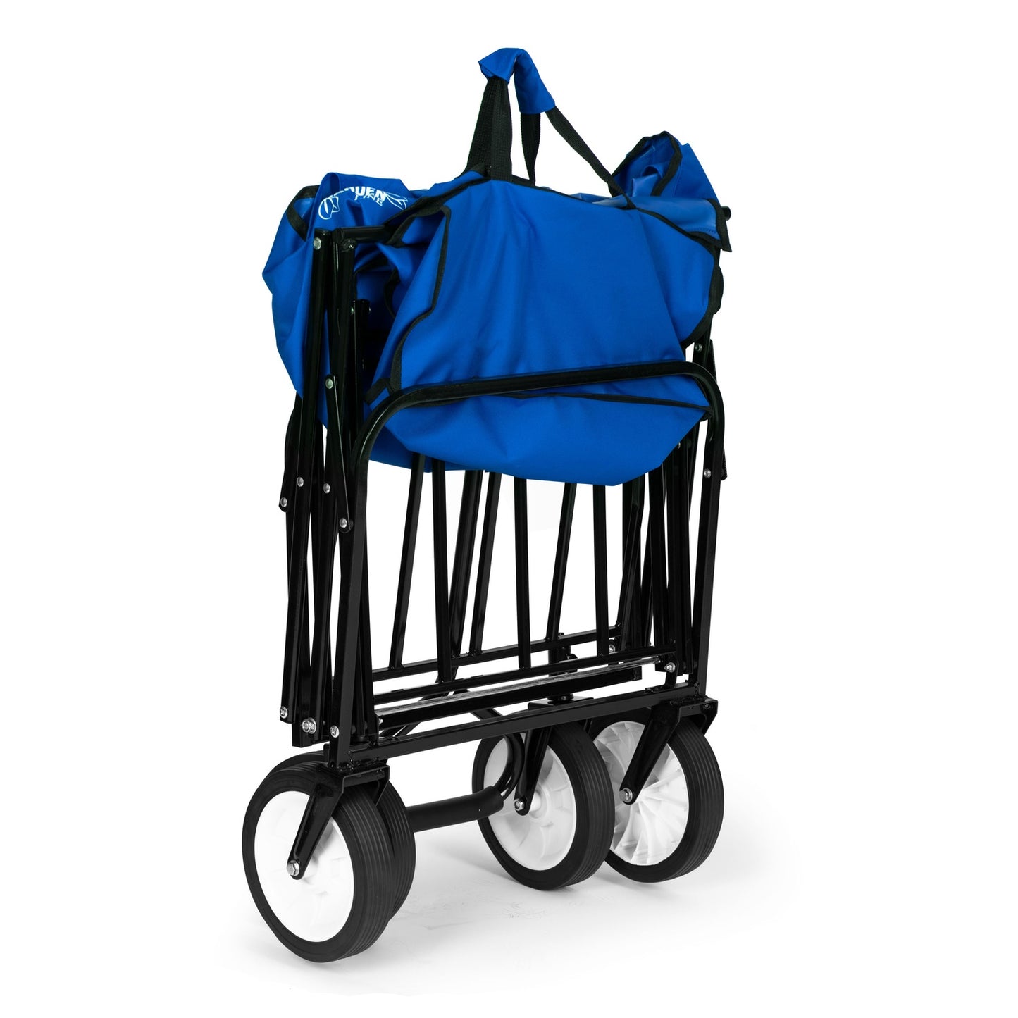 Folding transport trolley large beach garden trolley 70kg blue