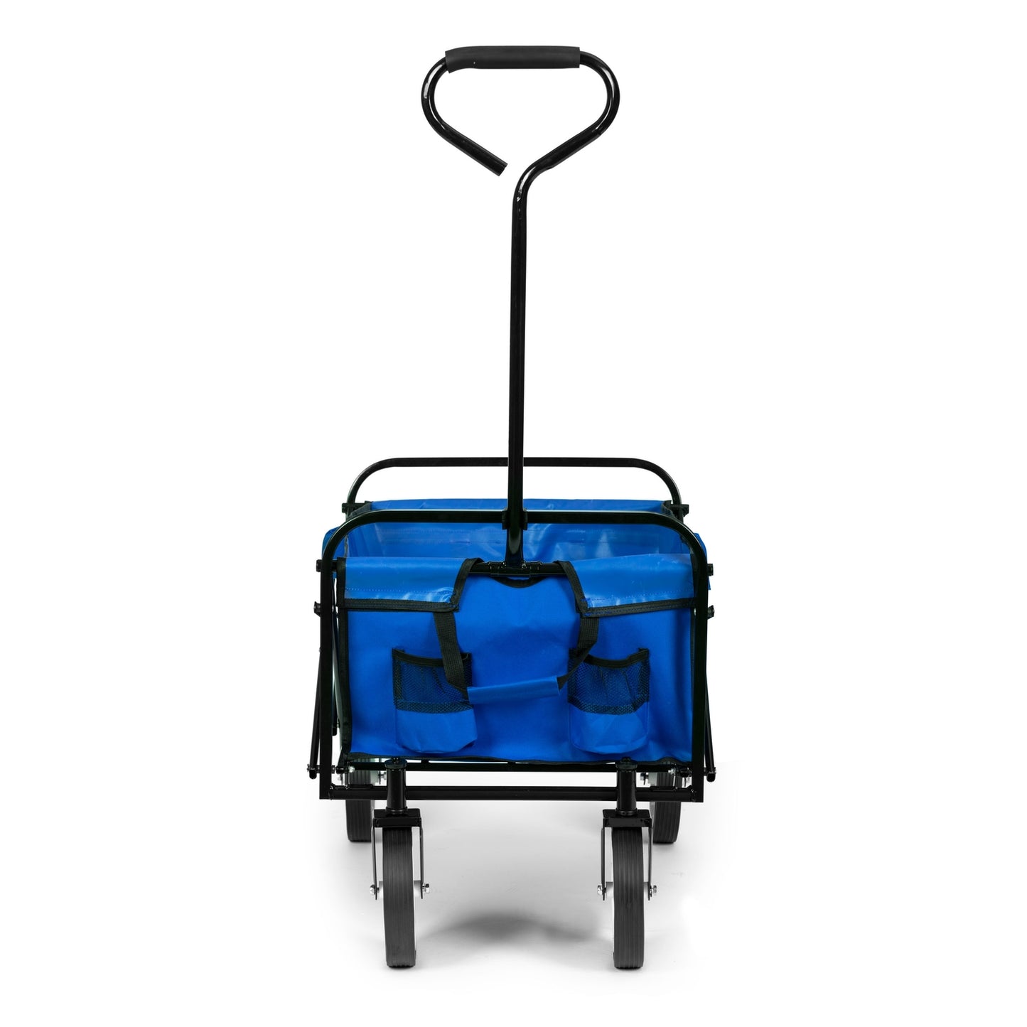 Folding transport trolley large beach garden trolley 70kg blue