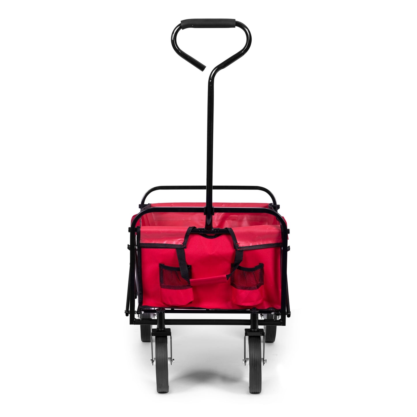 Folding transport trolley large beach garden trolley 70kg red