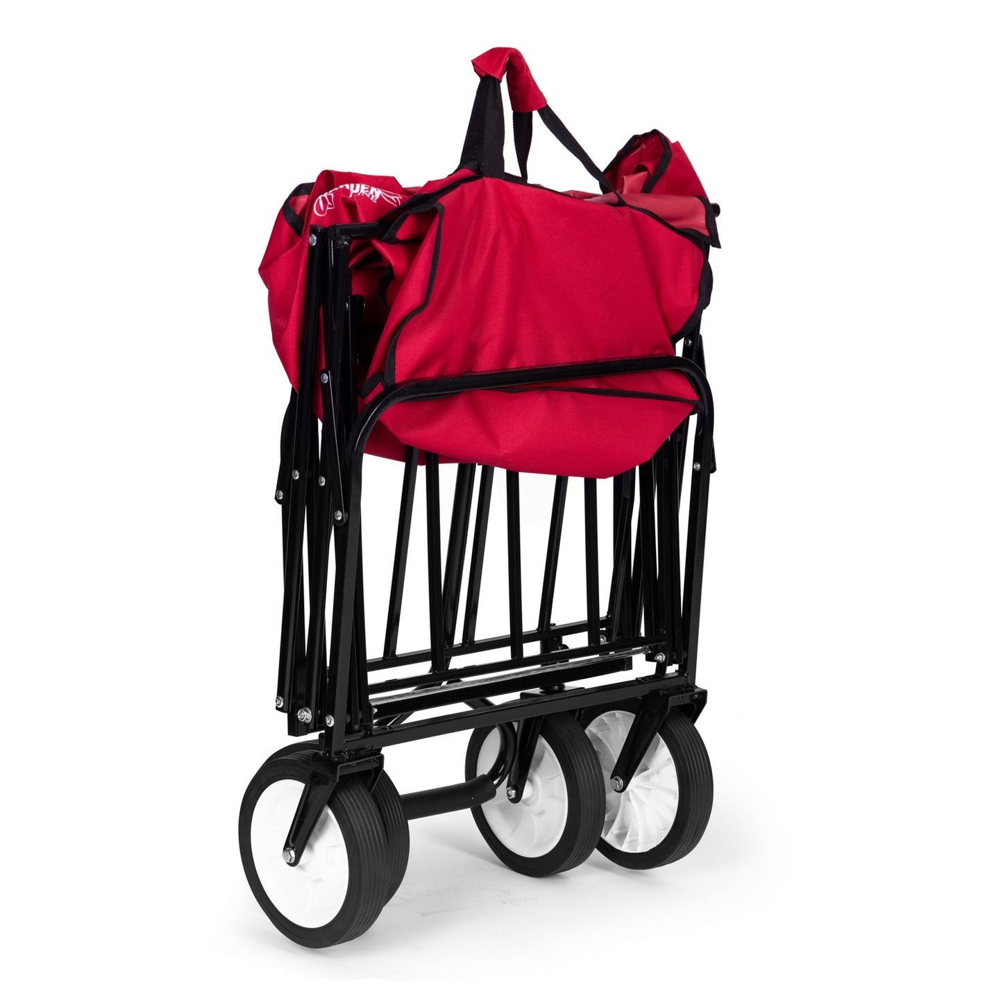 Folding transport trolley large beach garden trolley 70kg red