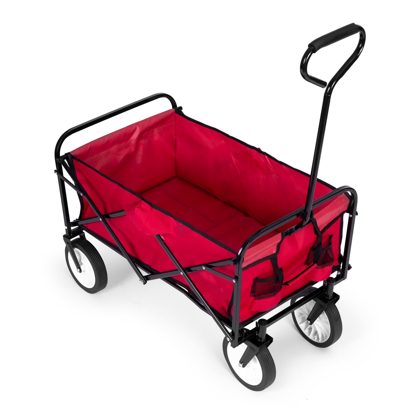 Folding transport trolley large beach garden trolley 70kg red