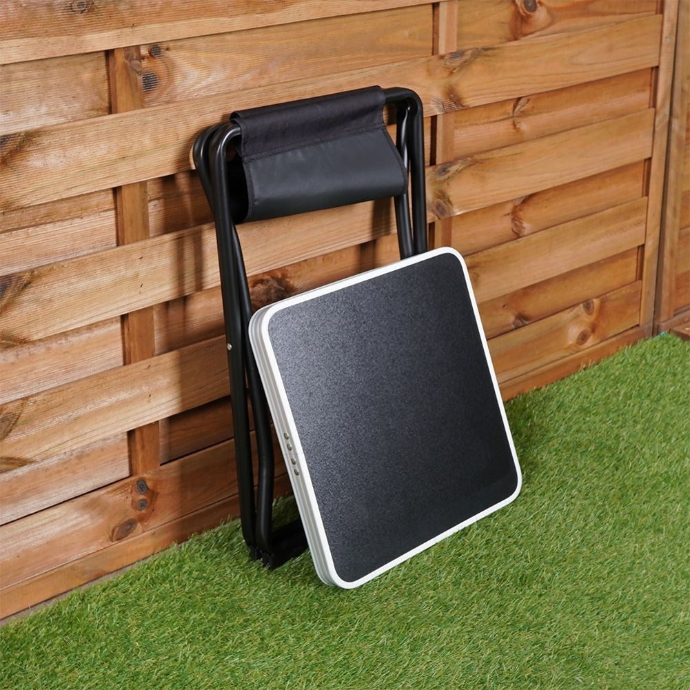 Folding weatherproof camping table with metal legs