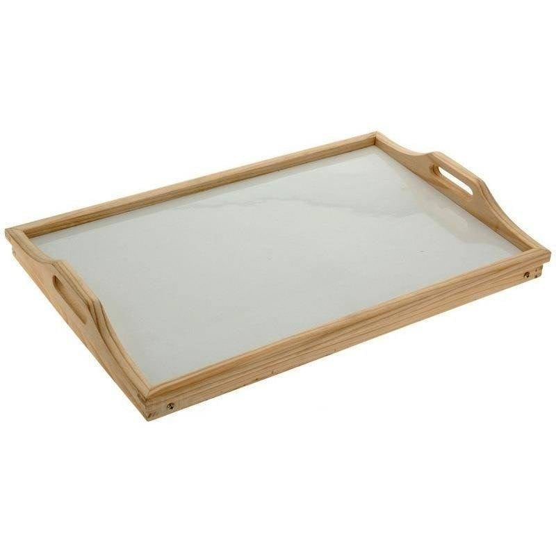 Folding wooden table: Perfect for breakfast, laptop and dining
